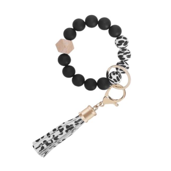Weixilt Keychain Wristlet Silicone Bead Bracelet Key Chain Holder for Car Keys - Picture 1 of 7